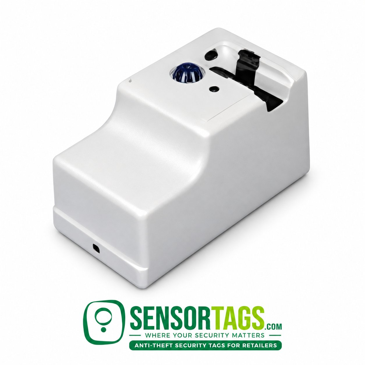 Updated Ultramax tag remover image with clearer edges, even lighting, and green SensorTags branding